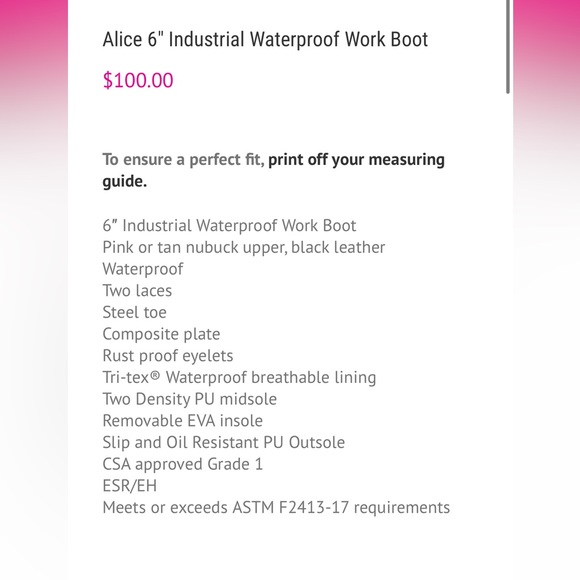 Moxie Trades Woman’s Pink Steel Toe Work Boots - Picture 2 of 3